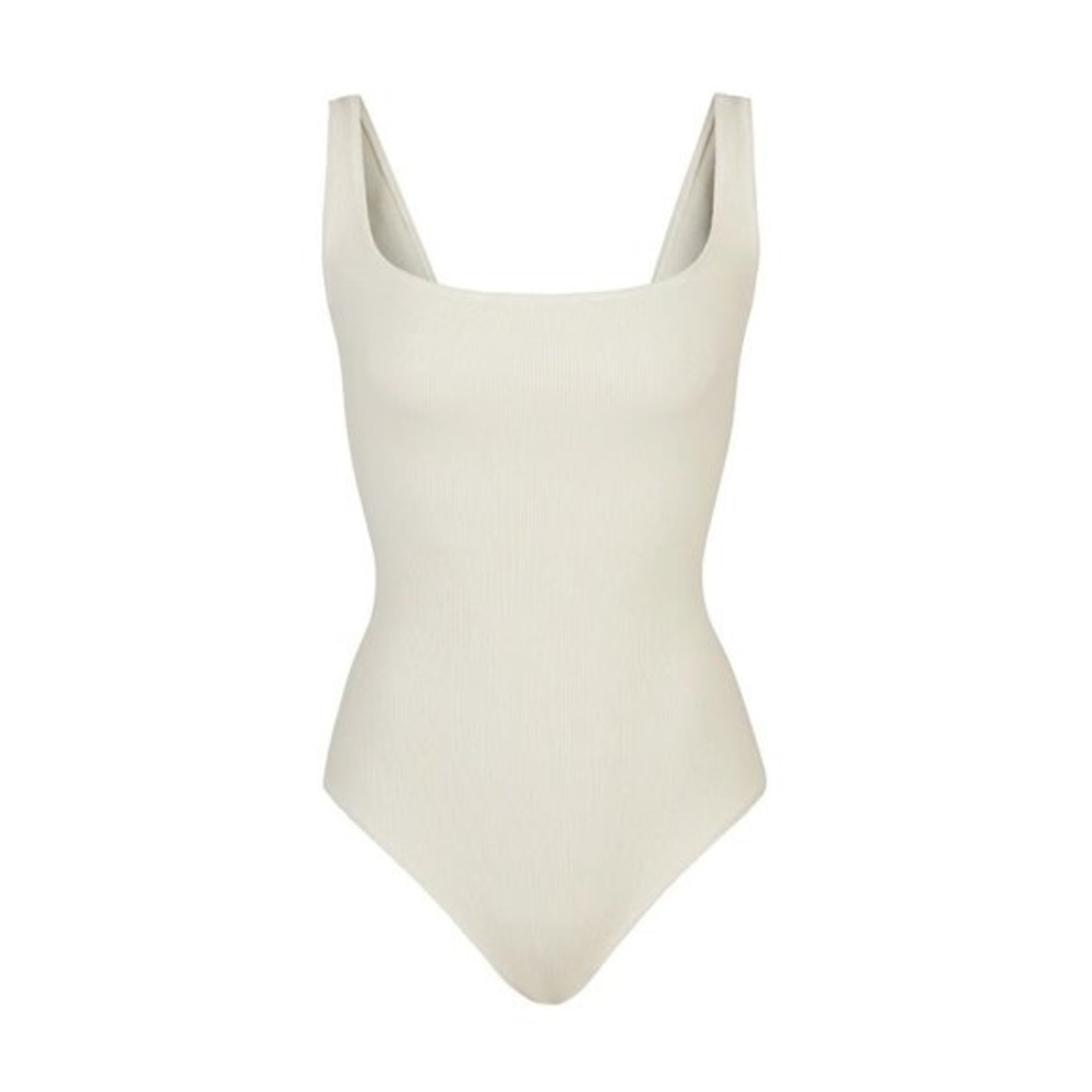 SKIMS Cotton Ribbed Bodysuit in Bone NWT - Size 3X